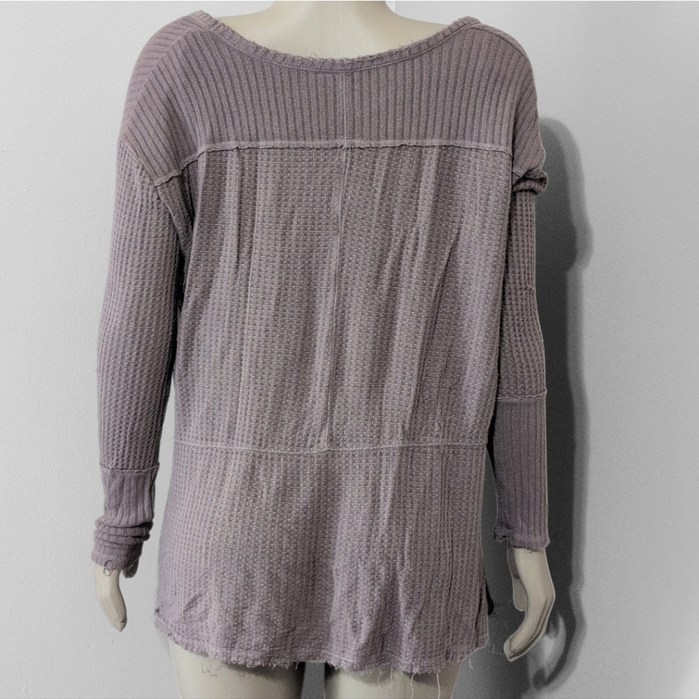 Free People Distressed Long Sleeve Top - Picture 4 of 6